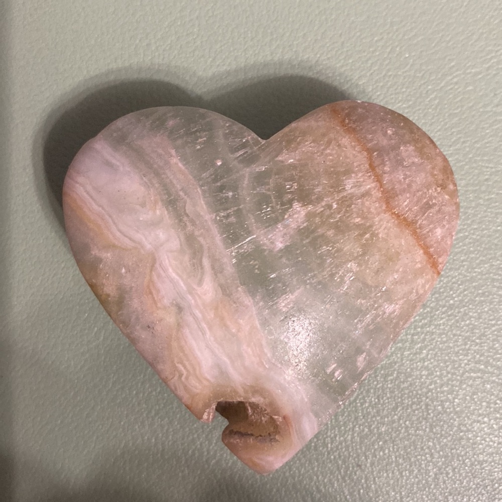 2 crystal hearts
